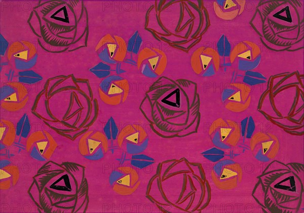 Untitled (Textile design no V),  c1925. Creator: Frances Hodgkins.