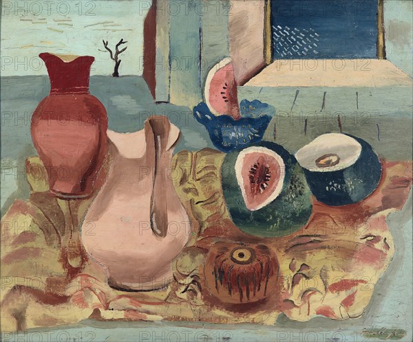 Cut melons,  c1931. Creator: Frances Hodgkins.