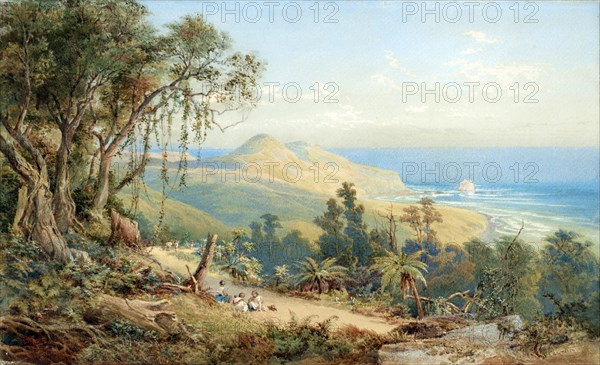 Sandfly Bay, Otago, c1879. Creator: Nicholas Chevalier.