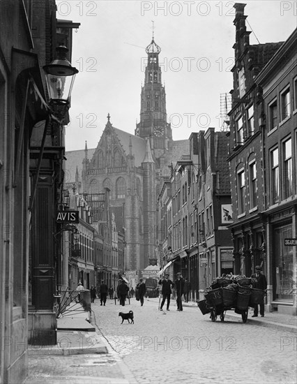 Street scene, Haarlem, the Netherlands, 1906-1917. Creator: George Crombie.