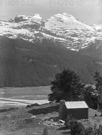 Mount Earnslaw from 25 Mile Hut, 1900. Creator: Muir & Moodie.