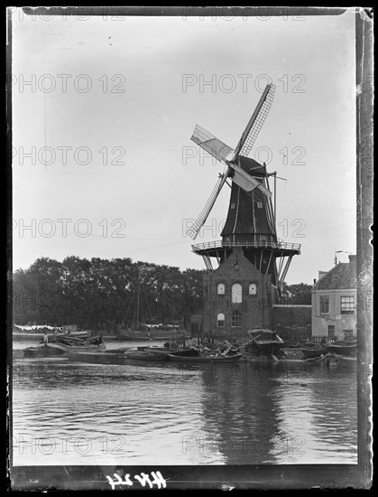 Windmill De Adriaan, Haarlem, the Netherlands,  1906-1917. Creator: George Crombie.