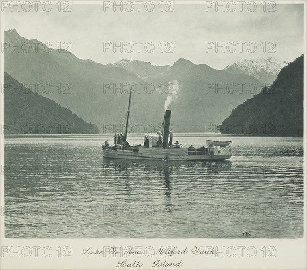 Lake Te Anau, Milford track, South Island. From the album: Record Pictures of New Zealand, 1920s. Creator: Harry Moult.