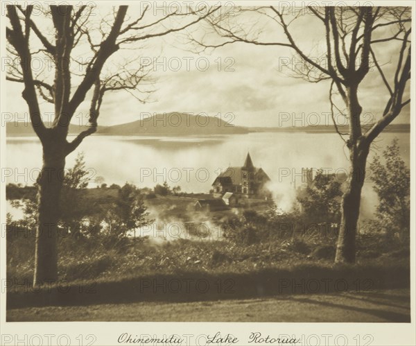 Ohinemutu, Lake Rotorua. From the album: Camera Pictures of New Zealand, 1920s. Creator: Harry Moult.