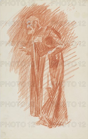 Untitled [Study of a standing monk],  c.1980. Creator: Karl Sim.