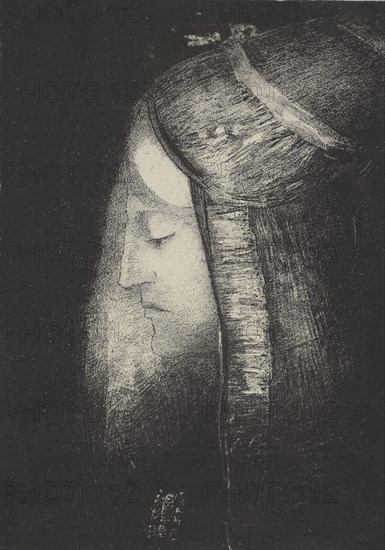 Profil de lumière (Profile of light), 1886. Creator: Odilon Redon.