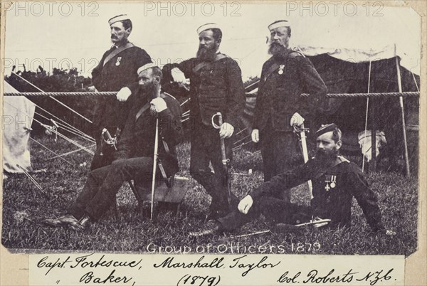 Group of Officers - Fortescue, Marshall, Taylor, Baker, Roberts, c.1900. Creator: William Francis Gordon.