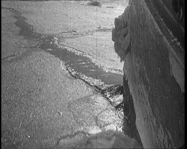 Sir Ernest Shackleton's Expedition Ship Cutting Through Sea Ice, 1922. Creator: British Pathe Ltd.