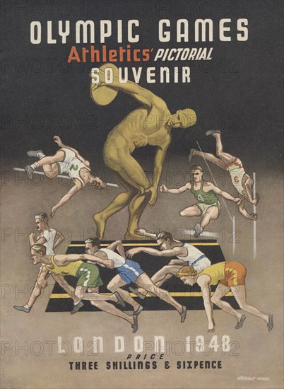 Olympic Games - Athletics' Pictorial Souvenir - London 1948 - front cover, 1948. Creator: Unknown.