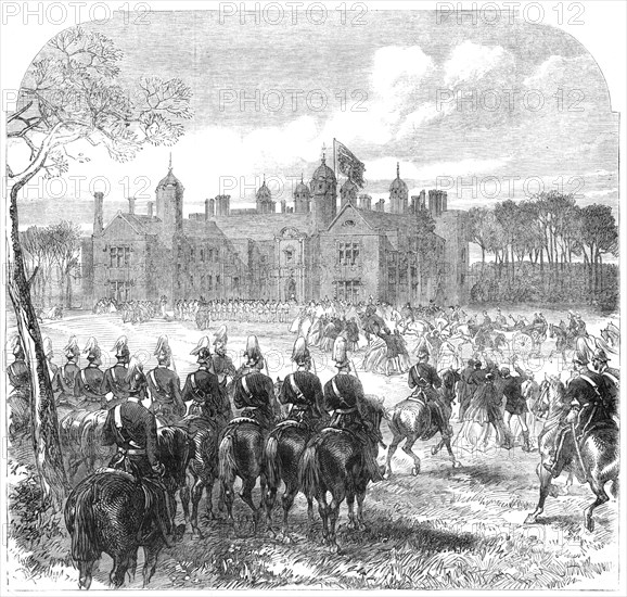 Arrival of the Prince and Princess of Wales at Melford Hall , Suffolk..., 1865. Creator: Unknown.