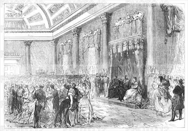 Ball at the British Embassy, Constantinople, in honour of the Prince and Princess of Wales, 1869. Creator: Unknown.