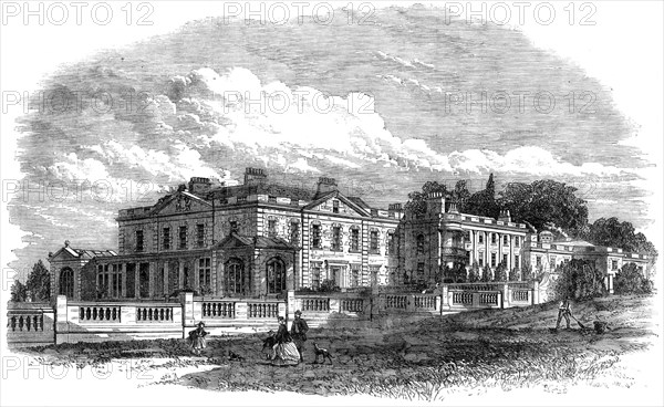 Gunton Hall, Norfolk, the seat of Lord Suffield, visited by the Prince and Princess of Wales, 1865. Creator: Unknown.