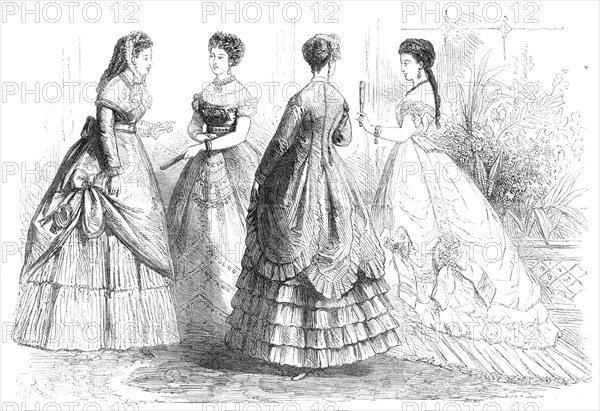 Paris fashions for June, 1868. Creator: Unknown.