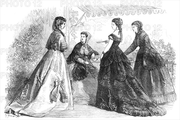 Paris fashions for May, 1868. Creator: Unknown.