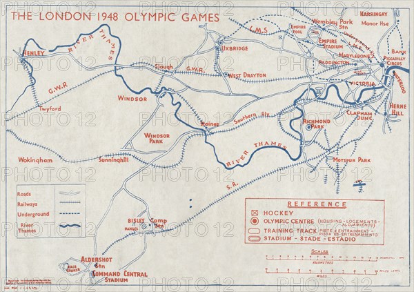 ''The 1948 London Olympic Games" - back cover, 1948.  Creator: Unknown.