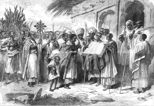 The Abyssinian Church Festival of Palm Sunday, 1868. Creator: Unknown.