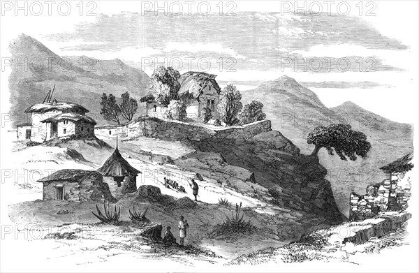 The Abyssinian Expedition: a sketch in the town of Adigerat, 1868. Creator: Unknown.