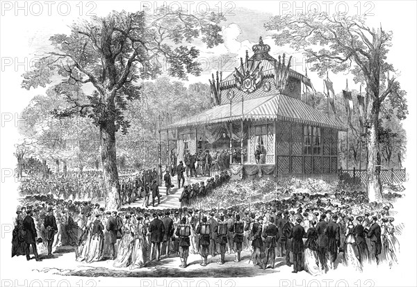 The Emperor of the French distributing the prizes of the Agricultural Show at Orleans, 1868. Creator: Unknown.