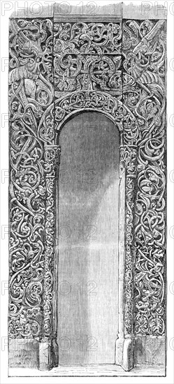 The Loan Collection, South Kensington Museum: doorway carved in pine-wood, (Russian), 1868. Creator: Unknown.