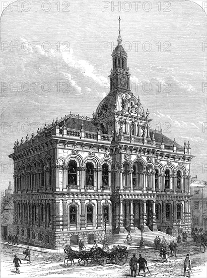 The new townhall at Ipswich, 1868. Creator: Unknown.