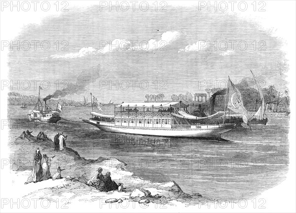 The Prince and Princess of Wales in Egypt: the Dahabieh, or Nile boat..., 1869. Creator: Unknown.