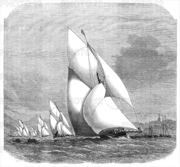 The Royal Thames Yacht Club match: finish of the race, 1869. Creator: Unknown.