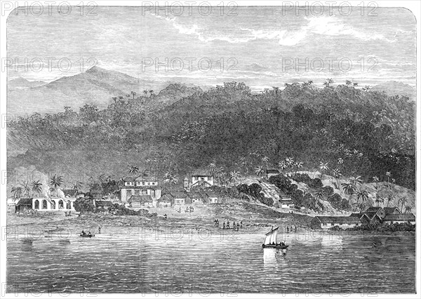 The town of Morant, Morant Bay, Jamaica, 1865. Creator: Unknown.