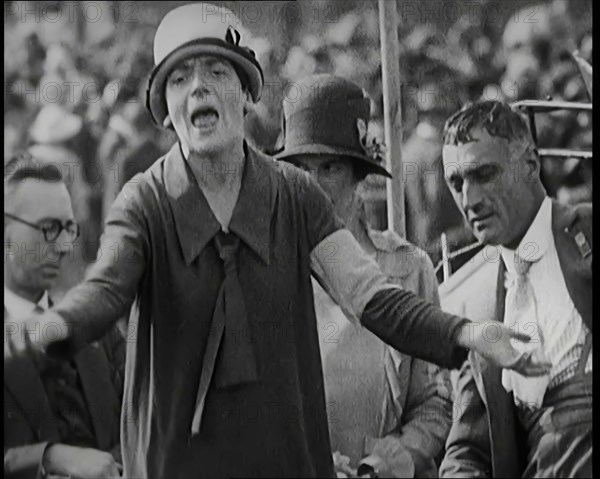 Ellen Wilkinson, Labour Politician Giving a Speech in Support of the General Strike, 1926. Creator: British Pathe Ltd.