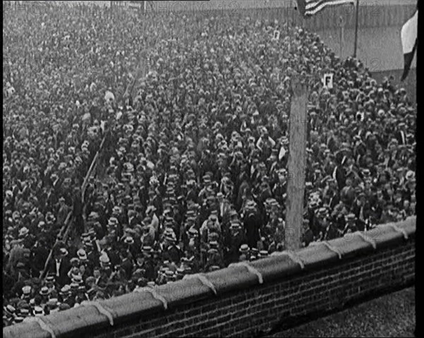 Crowds of People in a Sports Stadium, 1921. Creator: British Pathe Ltd.