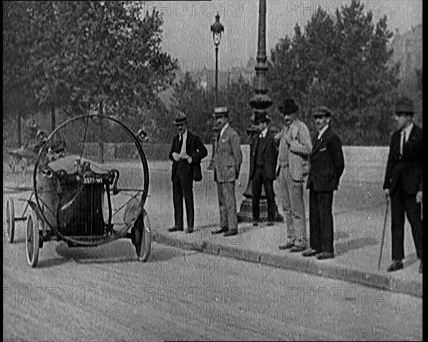 Men Driving a Propeller Driven Car, 1921. Creator: British Pathe Ltd.