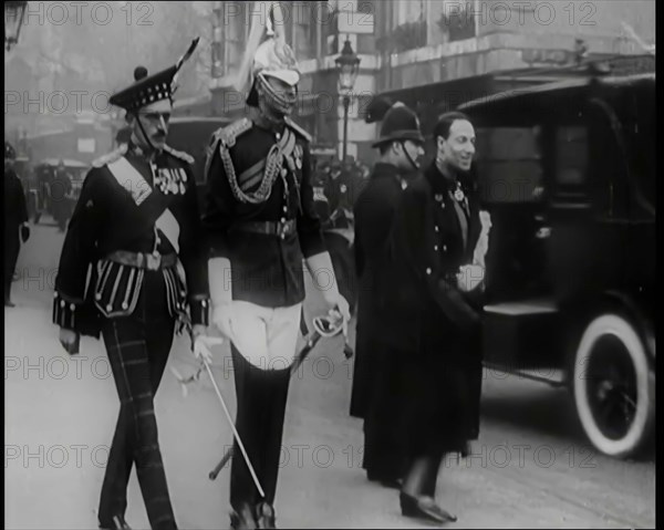 Various Soldiers Walking Down the Street, 1926. Creator: British Pathe Ltd.