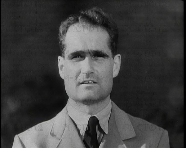 Rudolf Hess Giving a Speech, 1930s. Creator: British Pathe Ltd.