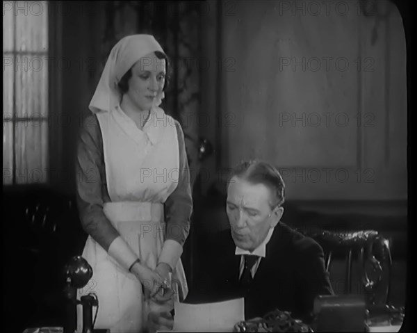 The Actors Sir Gerald Du Maurier and Benita Hulme Acting in a Play, 1931. Creator: British Pathe Ltd.