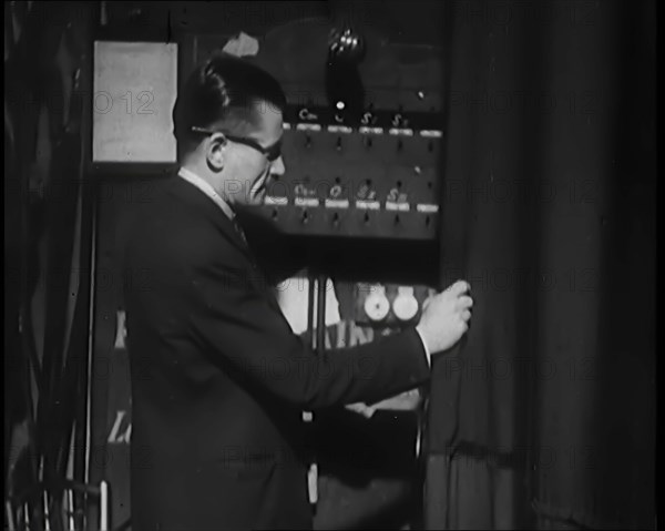 A Male Technician Backstage at the Theatre, 1931. Creator: British Pathe Ltd.