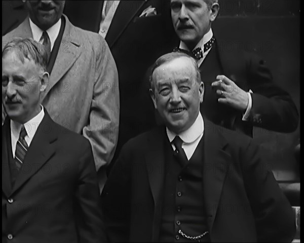 International Leaders Gathering on the Steps of a Building for a Conference on Economic..., 1931. Creator: British Pathe Ltd.