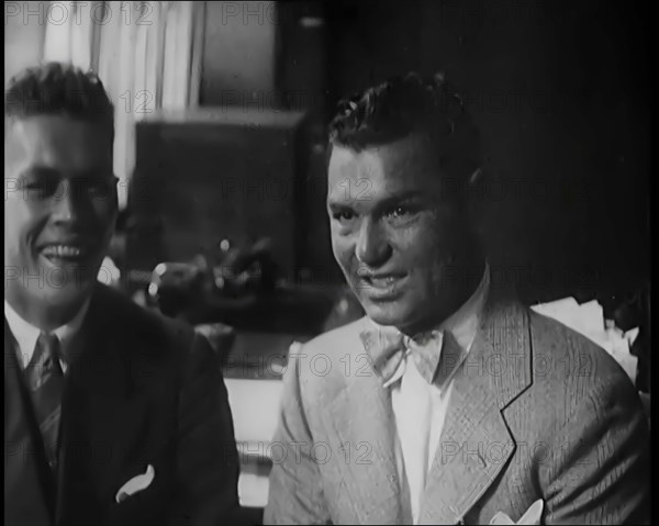 The Boxers Gene Tunney and Jack Dempsey Talking, 1926. Creator: British Pathe Ltd.