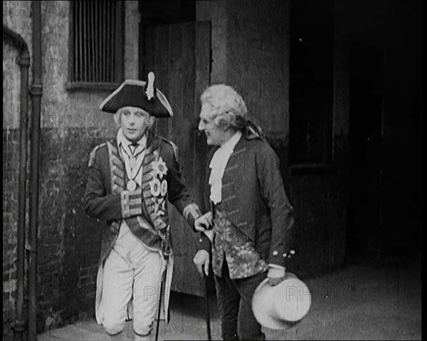 Scene from the Feature Film 'Nelson': The Actor Cedric Hardwicke Portraying Nelson Talks..., 1920s. Creator: British Pathe Ltd.