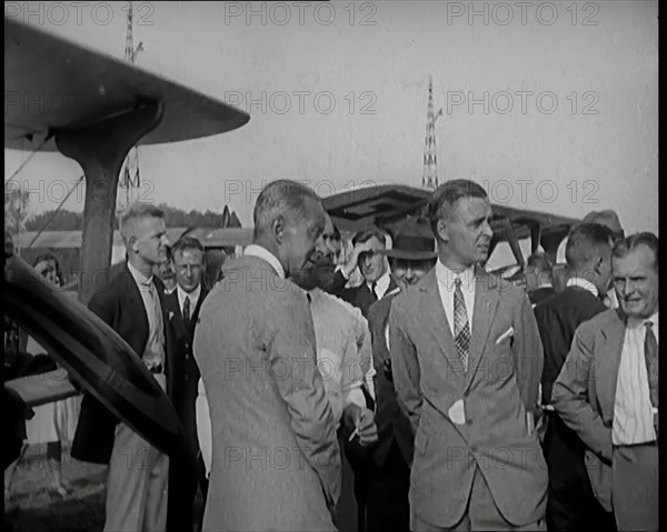 Kaiser Wilhelm II of Germany Watching an Auto-Gyro Being Tested, 1926. Creator: British Pathe Ltd.