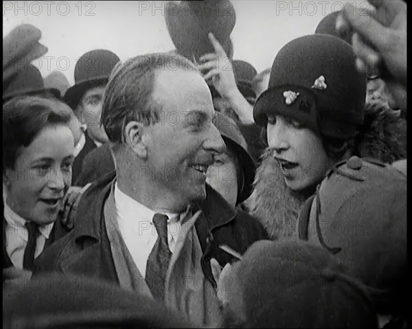 A Large Group of People Greeting Sir Alan Cobham on His Return from Australia, 1926. Creator: British Pathe Ltd.