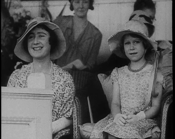 Princess Elizabeth Sitting with Her Royal Highness the Duchess of York, 1933. Creator: British Pathe Ltd.