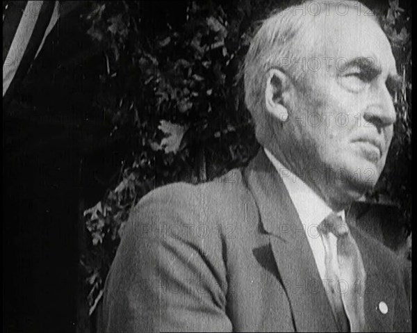 American President Warren Harding Making a Speech, 1922. Creator: British Pathe Ltd.