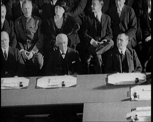 Delegates Seated at the Washington Naval Conference in the United States of America, 1921. Creator: British Pathe Ltd.