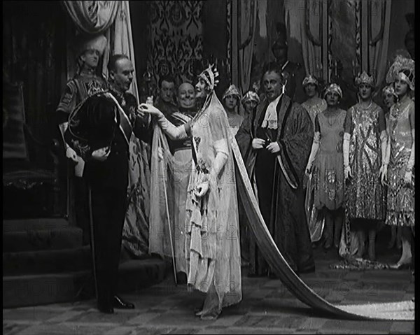 Scene from the Musical Princess Charming: the Actor George Grossmith Standing in Uniform..., 1920s. Creator: British Pathe Ltd.