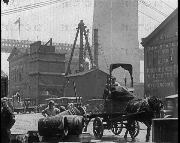 Street View of Building Sites in New York City, 1932. Creator: British Pathe Ltd.