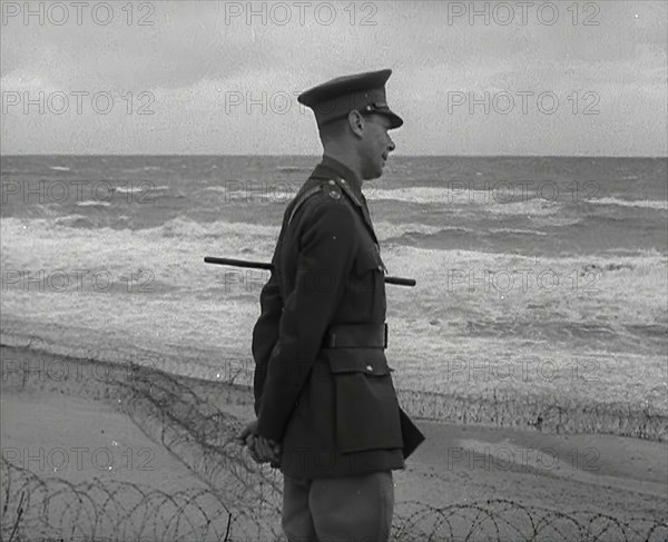 King George VI Looking Out to Sea, 1941. Creator: British Pathe Ltd.