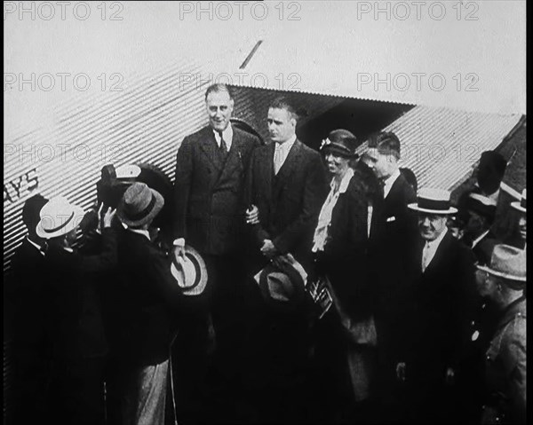 Franklin D Roosevelt Talking To the Press, 1932. Creator: British Pathe Ltd.