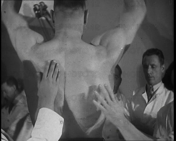 Doctors Checking the Physique of Primo Carnera, 1930s. Creator: British Pathe Ltd.