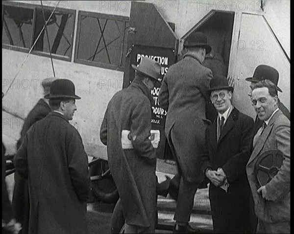 A Group of Passengers Embarking Upon a Plane, 1920s. Creator: British Pathe Ltd.