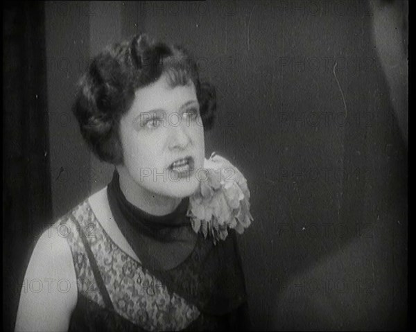 Lilian Hall-Davis Acting in a Scene, 1920s. Creator: British Pathe Ltd.