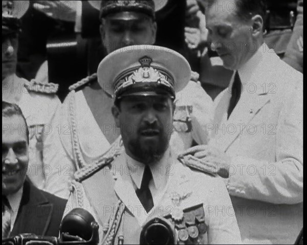 Italo Balbo Giving a Speech, 1930s. Creator: British Pathe Ltd.